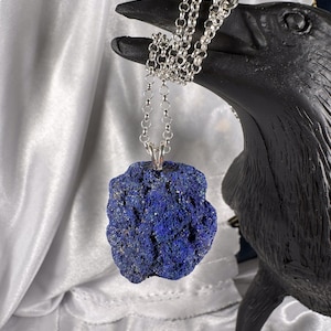 Azurite Pendant Sterling Silver Necklace