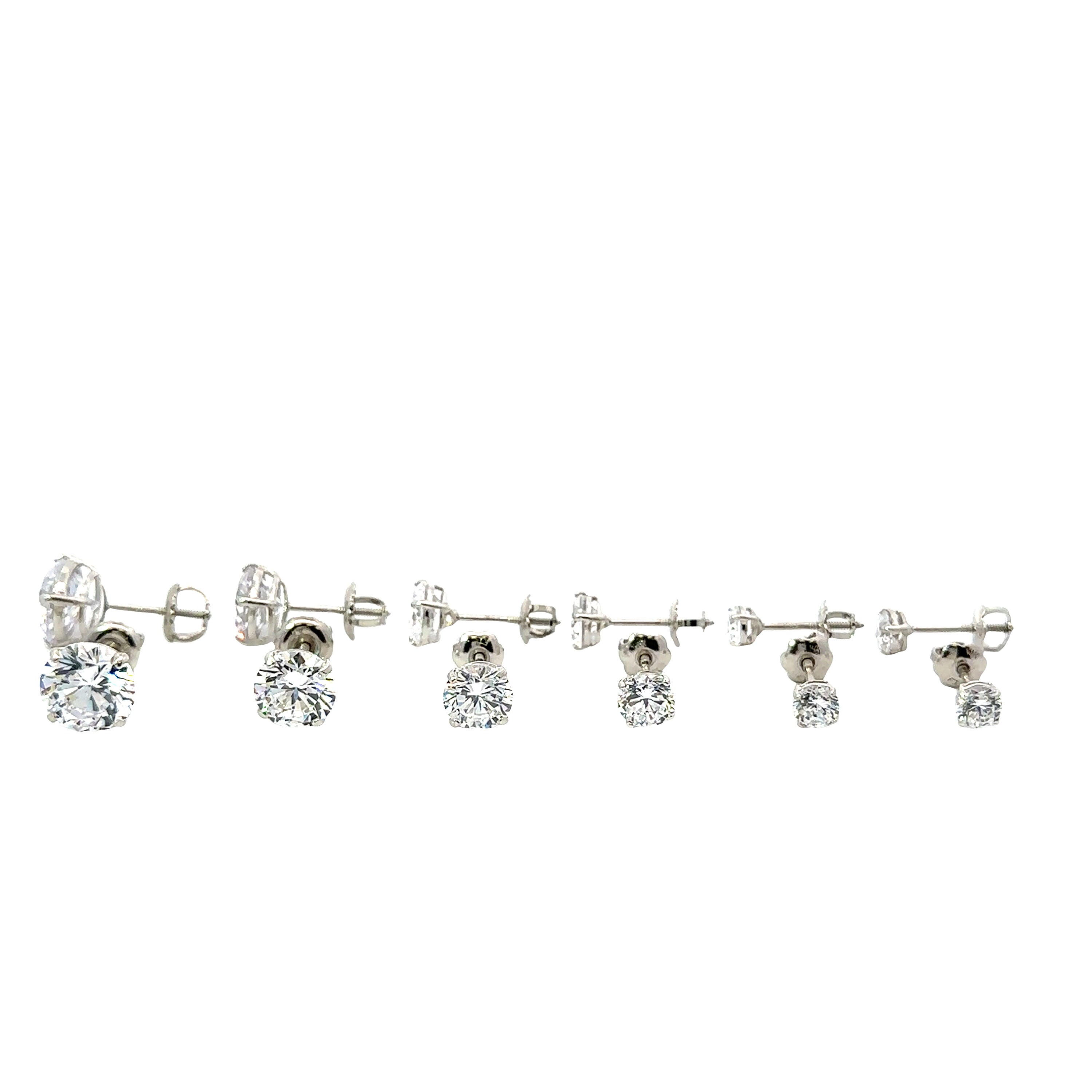 14 Karat Gold Plated Black Baguette CZ Stud Earrings main image 1