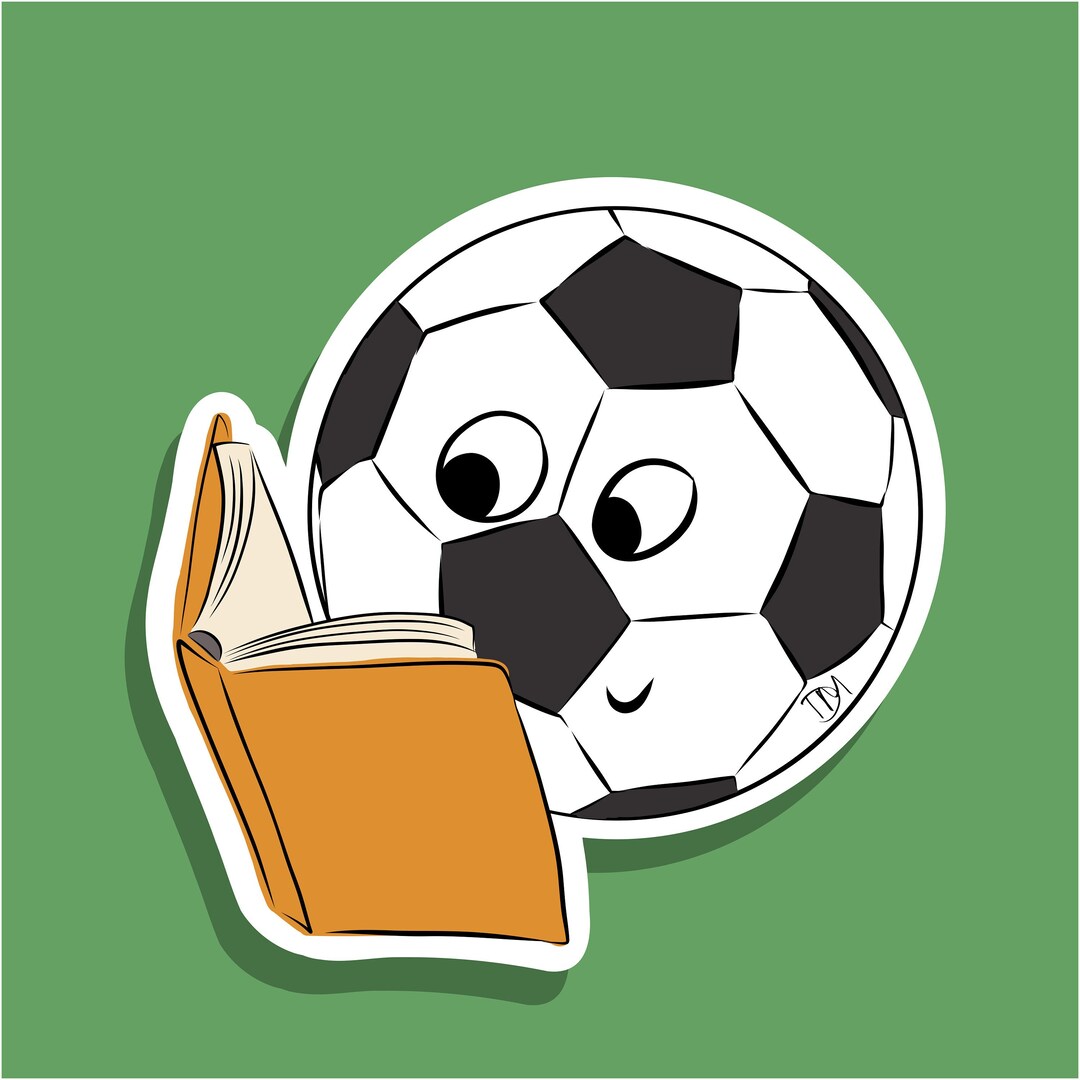 Sticker Soccer Ball Reading Sticker Matte Vinyl Sticker Futbol Sticker Book Sticker for Book