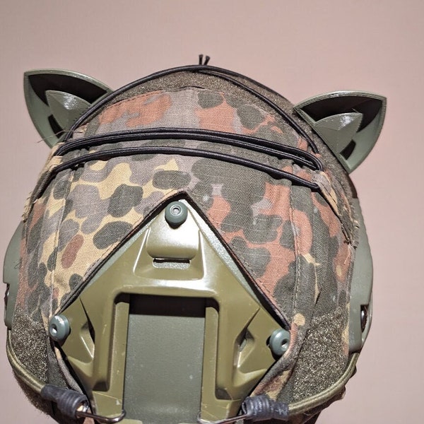 3D printed tactical helmet cat ears attachment