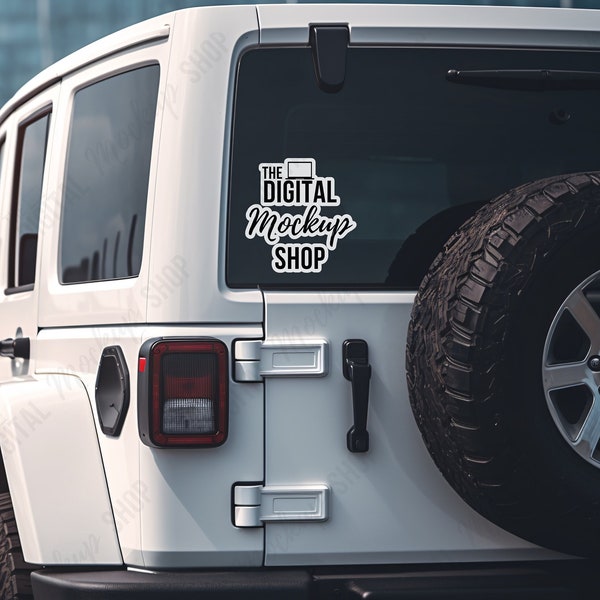 Car Window Mockup | Car Sticker Mockup | Rear Window Mockup |  Jeep Mockup | Car Back Window Mockup | Mockup Auto | Digital JPG IMAGE