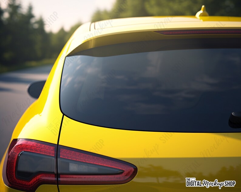 Car Window Mockup Car Sticker Mockup Rear Window Mockup Car Decal