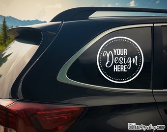 Car Window Decal Mockup: Auto Sticker Display (Digital JPG IMAGE)