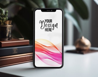 iPhone Mockup PSD: Smart Object, Instagram Template (Digital JPEG)