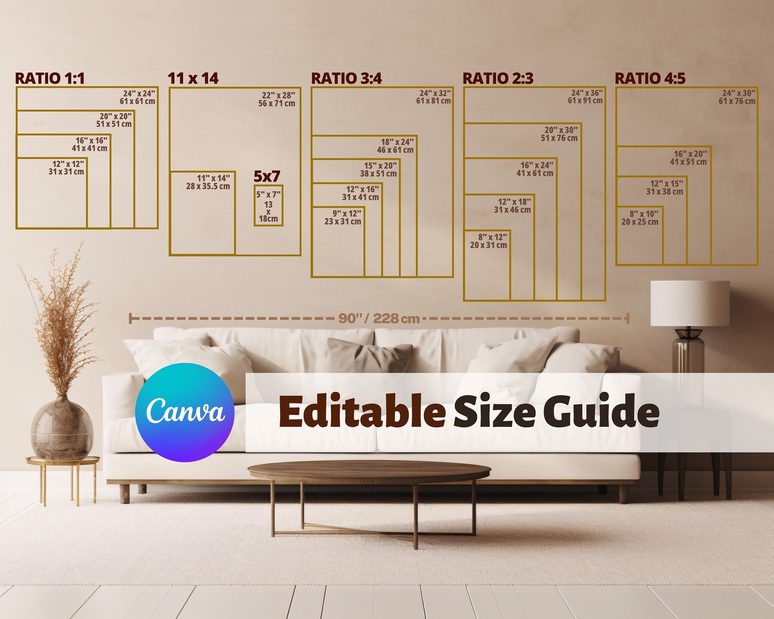 Wall Art Size Guide Frame Size Guide Print Size Guide Poster Size Chart