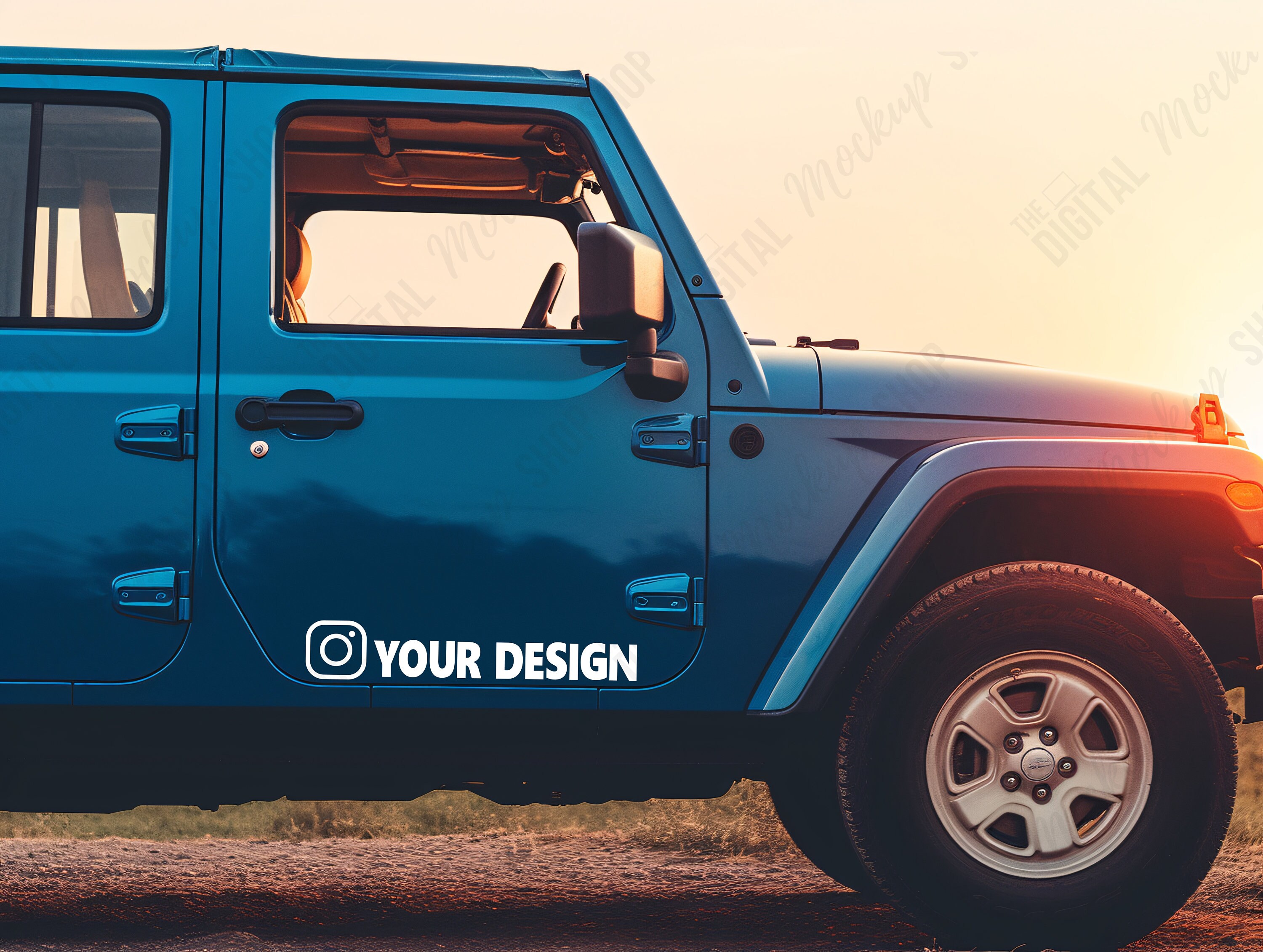 Wandtattoo Jeep Abnehmbar – PVC Aufkleber 57x72cm Für Innen