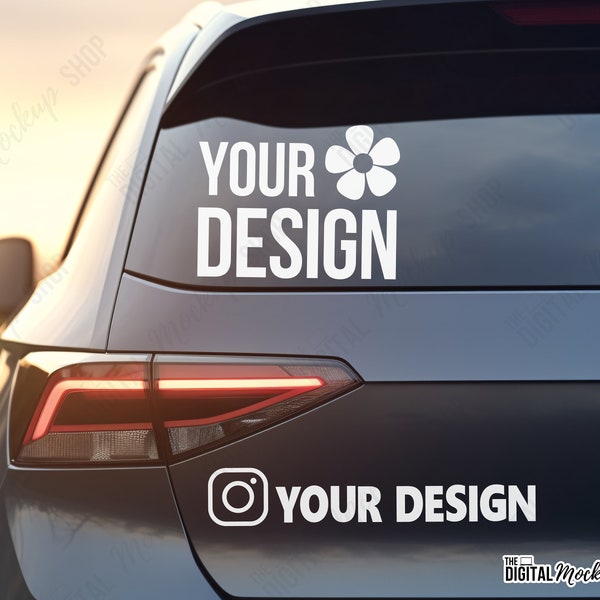 Automodel voor stickers | Bumperstickermodel | Stickermodel | Auto sticker mockup | Automodelsticker | Mockup Auto | Digitale JPG-AFBEELDING