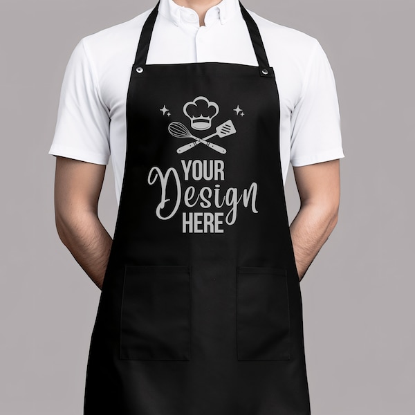 Black Apron Mockup | Kitchen Apron Mockup | Chef Apron Mockup | Barista Apron Mockup | Black Apron Photo | Digital Apron | Digital JPG IMAGE