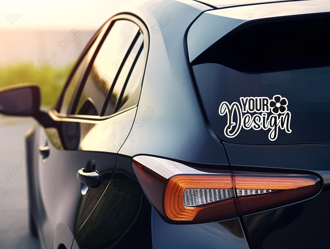 Car Window Mockup | Car Sticker Mockup | Rear Window Mockup | Car Decal ...