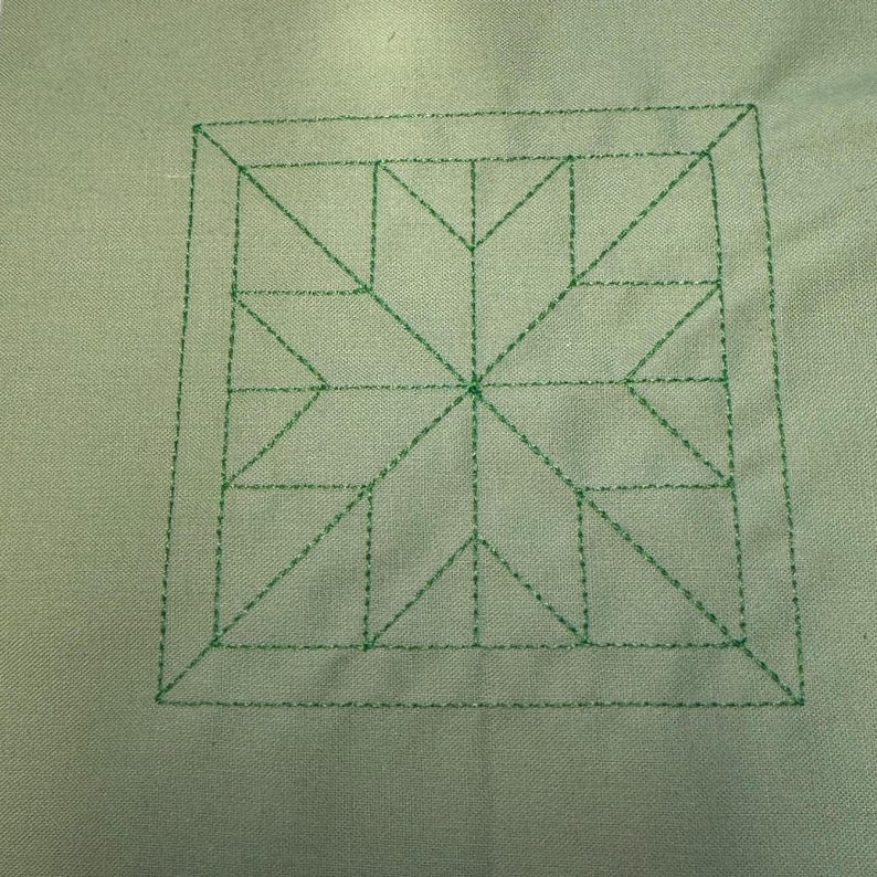 Angular Stitching Traditional 8 Point Star Quilt Block Machine Embroidery Design - Etsy