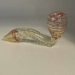 Sherlock Glass pipe internal twist w/Red twist ( 5 inches)