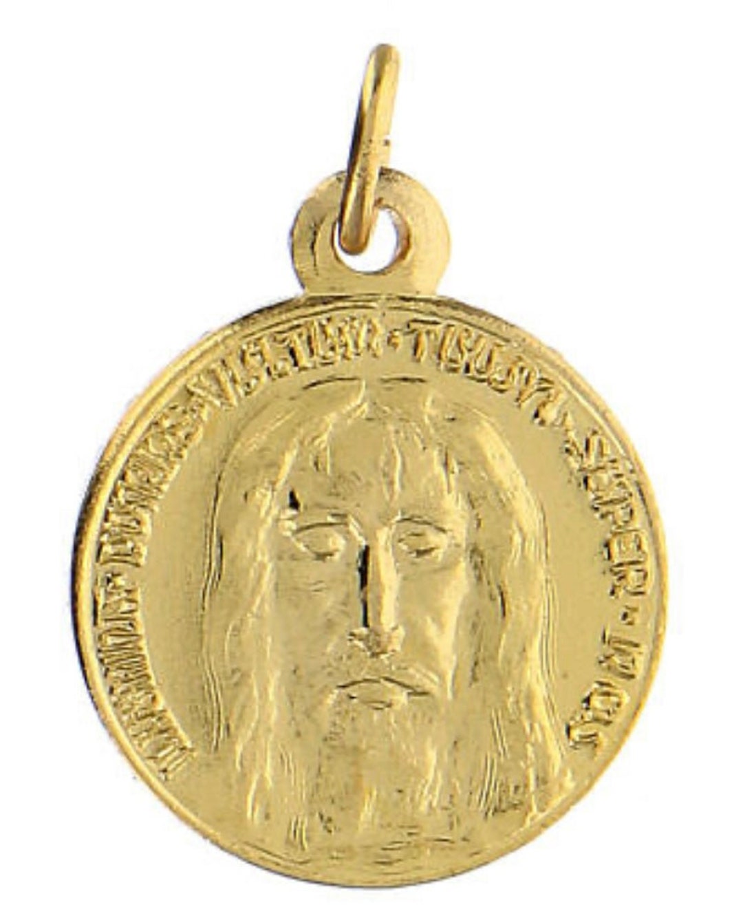 thumbnail image 2 of 925 Sterling Silver Holy Face Medal – Italian Art Charm, 1 Inch, No Stone, I G J 2 of 6