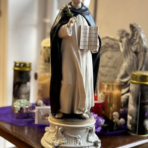 Antique Ceramic Statue of Saint Dominic