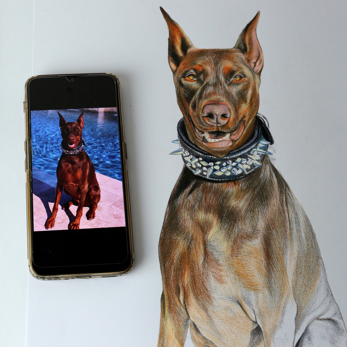 Pet Portrait Custom Dog / Original Pet Drawing: Turn Your Pet's Photo ...