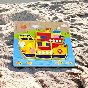 Puzzle in legno per 1 2 3 anni Giocattoli educativi Montessori Giocattolo didattico per bambini Regalo di compleanno Giocattolo da viaggio per bambini piccoli Viaggio Unisex regalo per bambini piccoli