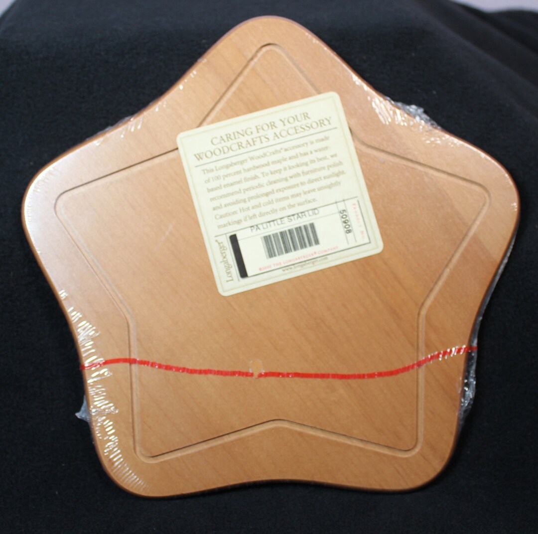 NEW Longaberger Proudly American Little Star Wooden Lid 50908 Etsy