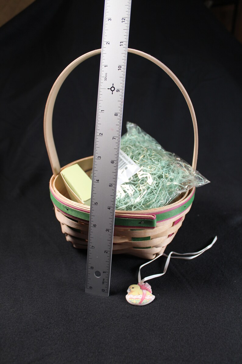 NEW Longaberger Easter Basket 1999 Natural Red Green Etsy