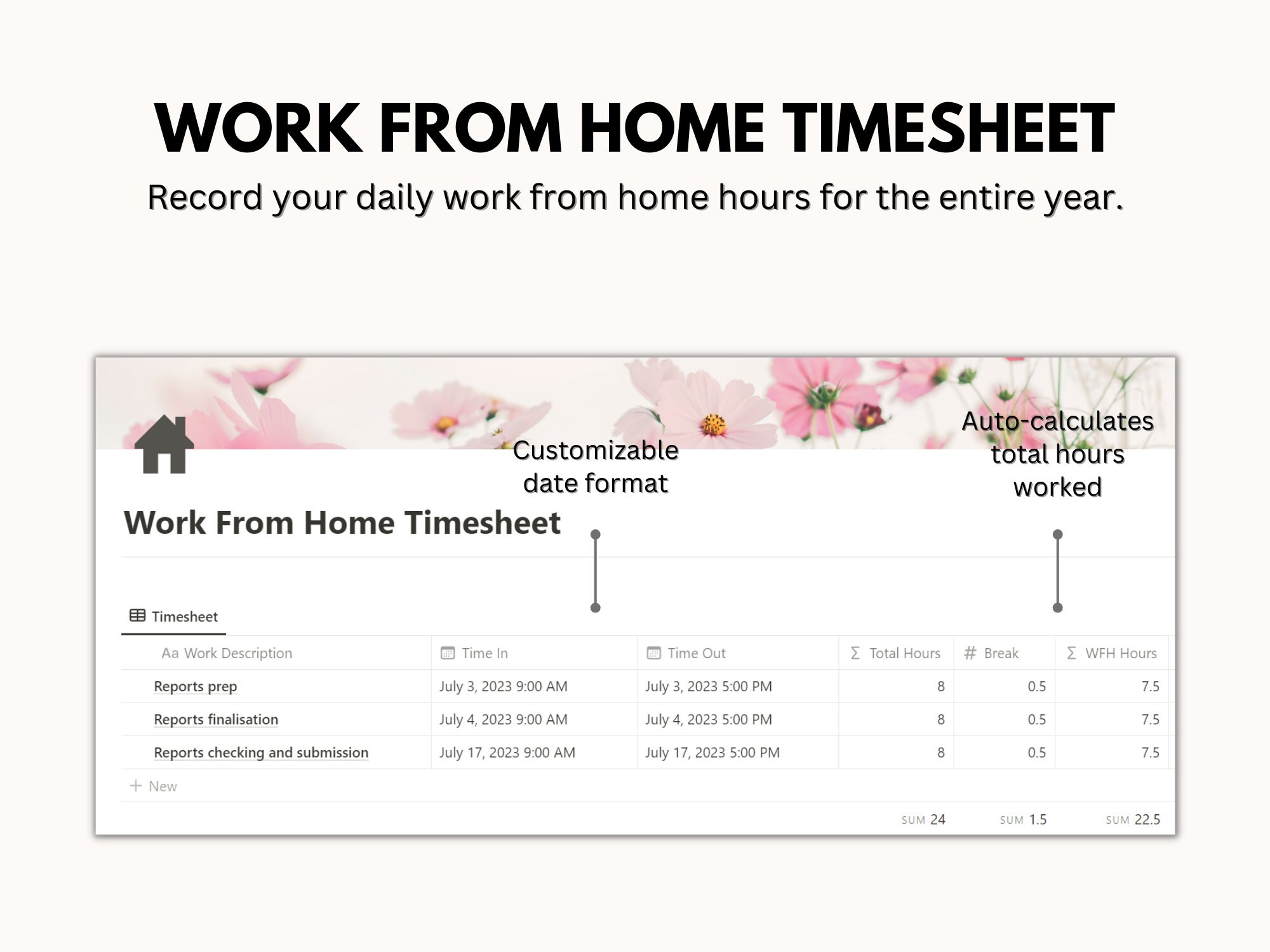 Tax Deductions Tracker Notion Template for Individuals, Tax Cheat Sheet