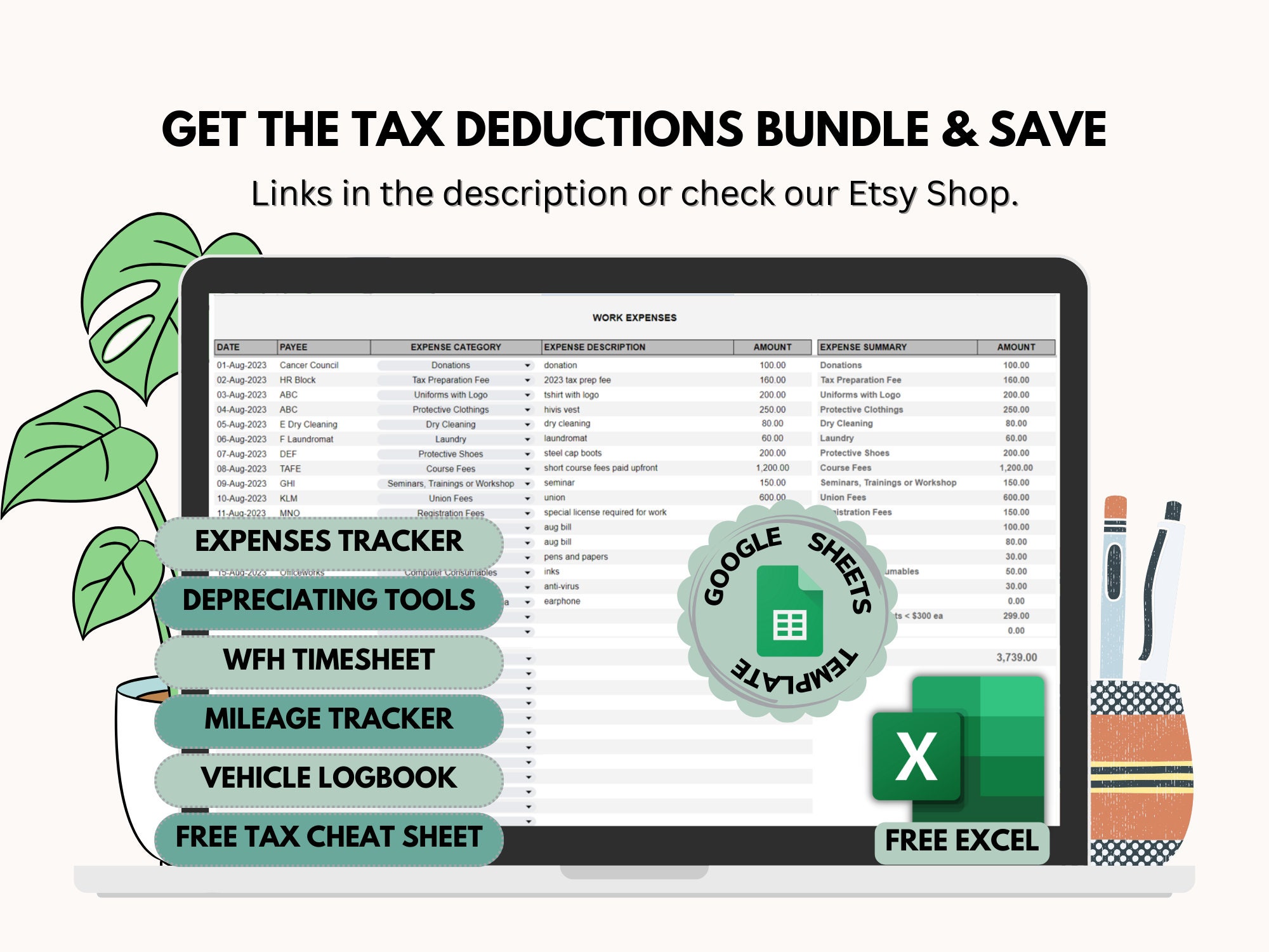 Motor Vehicle Logbook, Australia Tax Refund, Tax Deductions Tracker