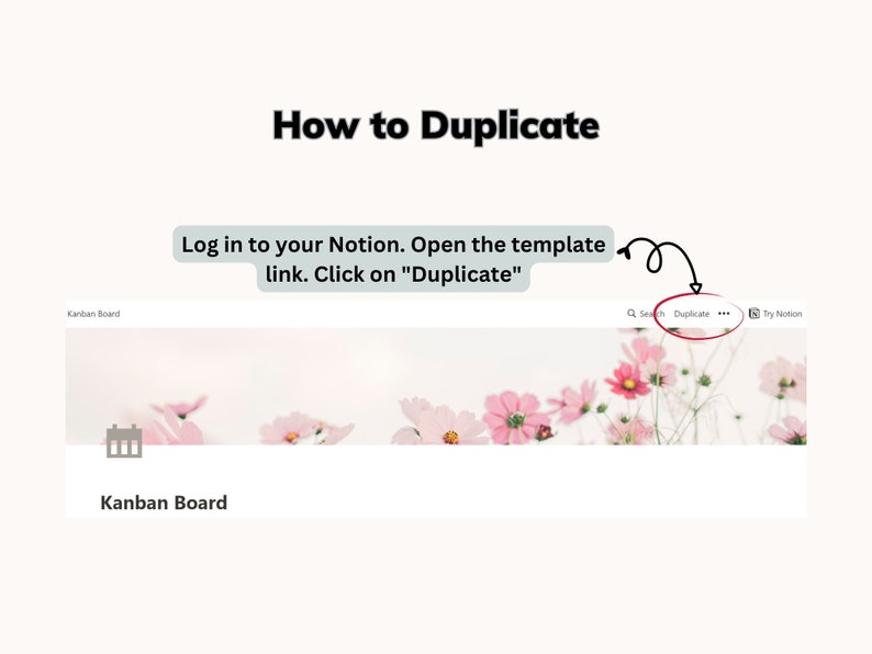 Task Tracker Kanban Board Notion Template, to Do List Notion Dashboard