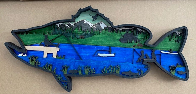 Layered Fish - Etsy