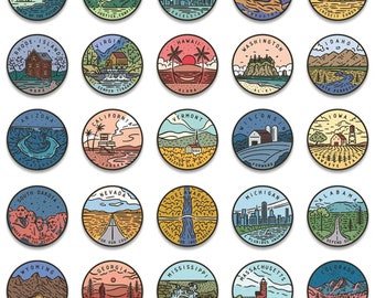 US States Stickers (Sold by Unit)