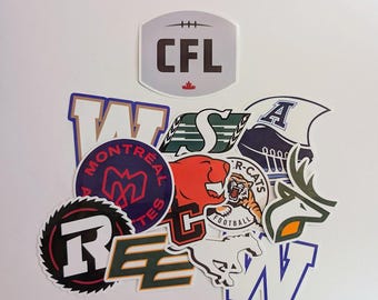 CFL Team Stickers - All 9 teams available