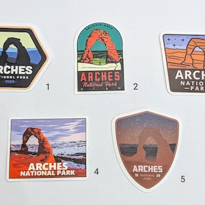 Pegatinas del Parque Nacional Arches (vendidas por unidad)