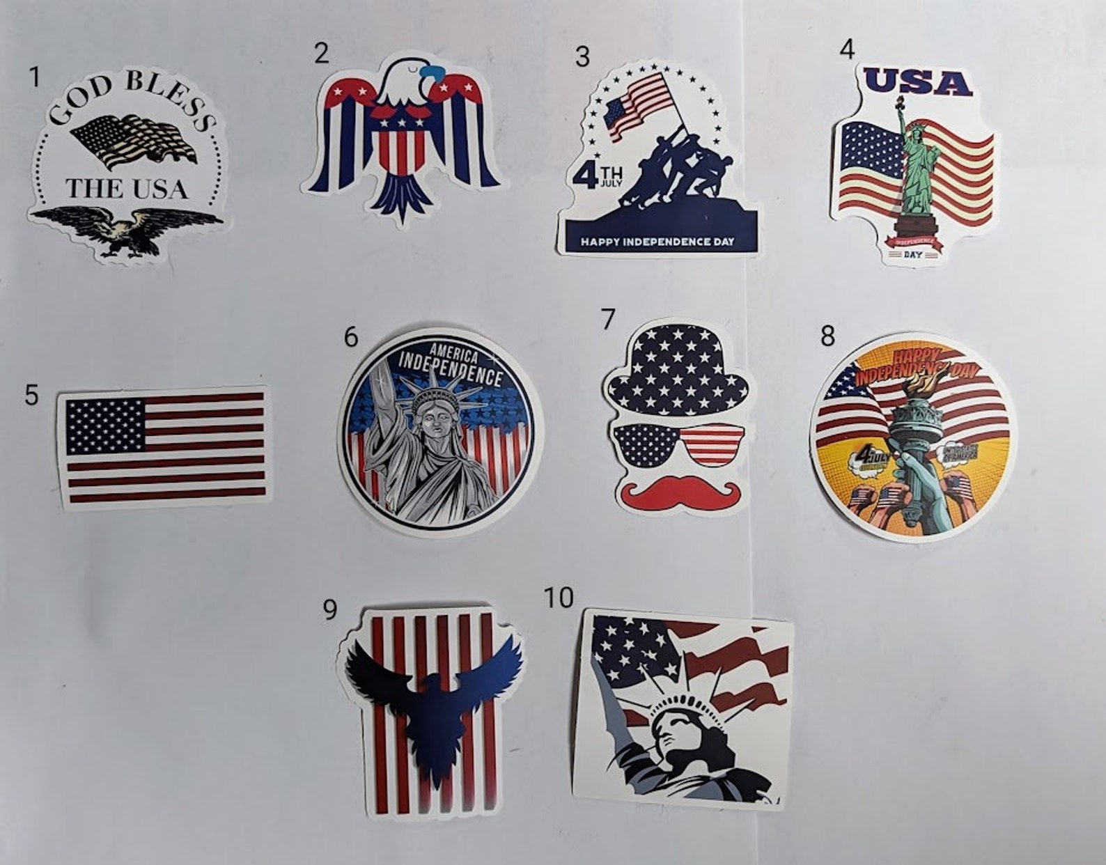 USA Patriotic Stickers (sold by Unit) - Etsy