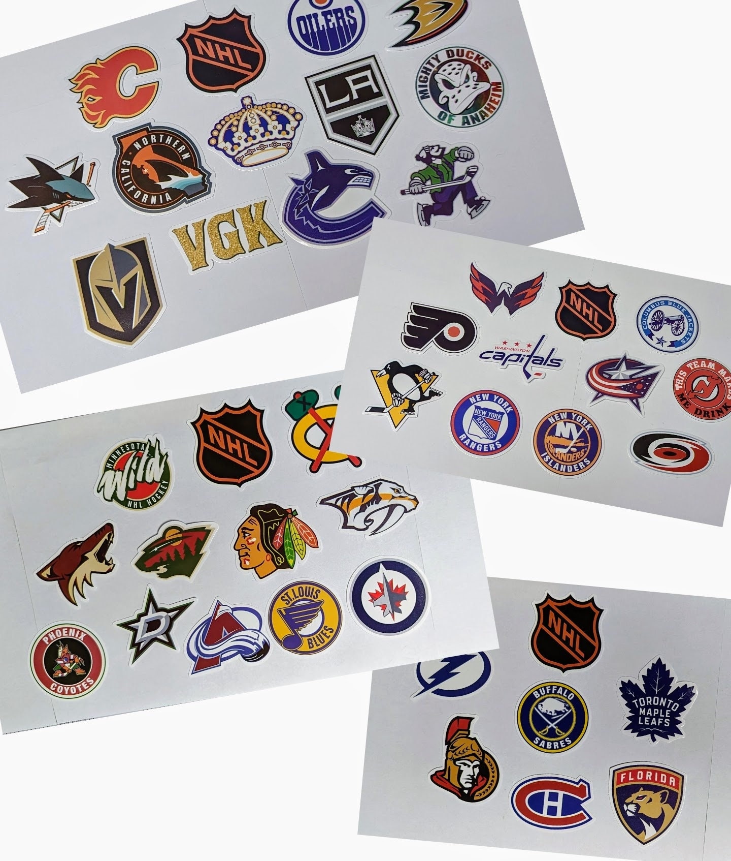 NEW NHL Logo Sticker Sheets 2023 - PICK ANY TEAM - Ice Hockey Decal Peel  Stick
