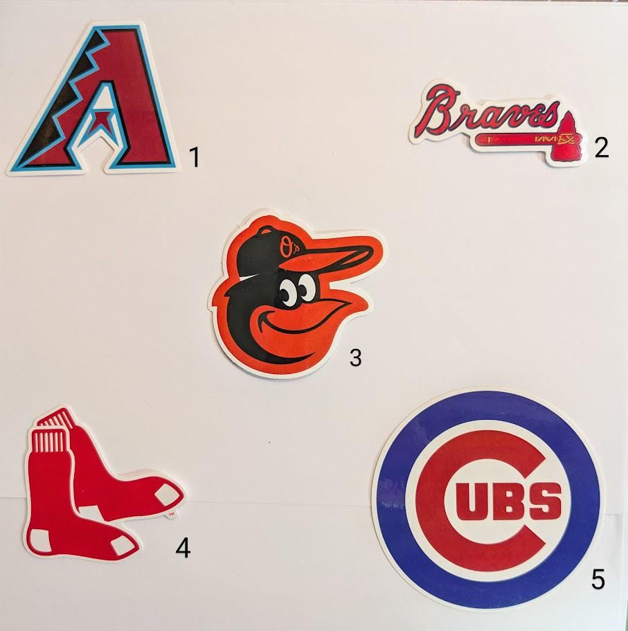 MLB Team Stickers - All 30 Teams Are Available - Etsy