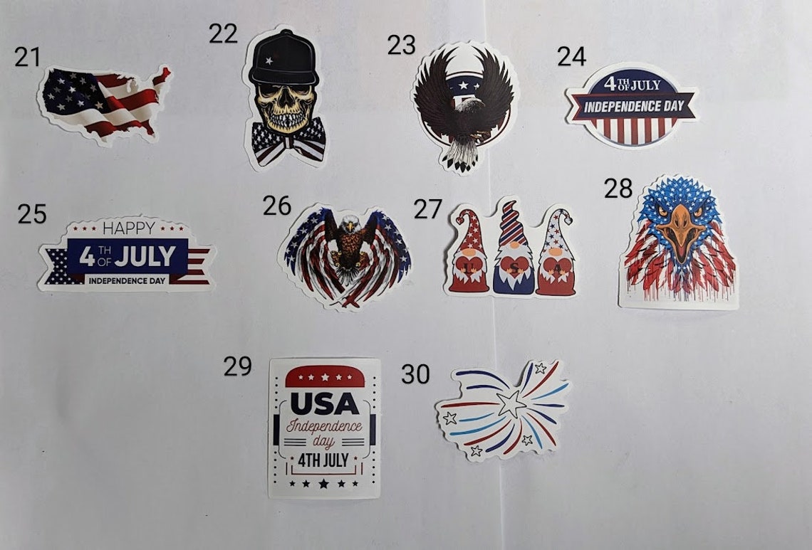 USA Patriotic Stickers (sold by Unit) - Etsy