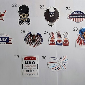USA Patriotic Stickers (sold by Unit) - Etsy
