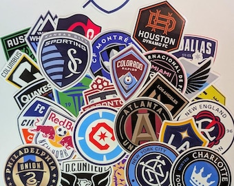 MLS Team Stickers - All 30 teams available