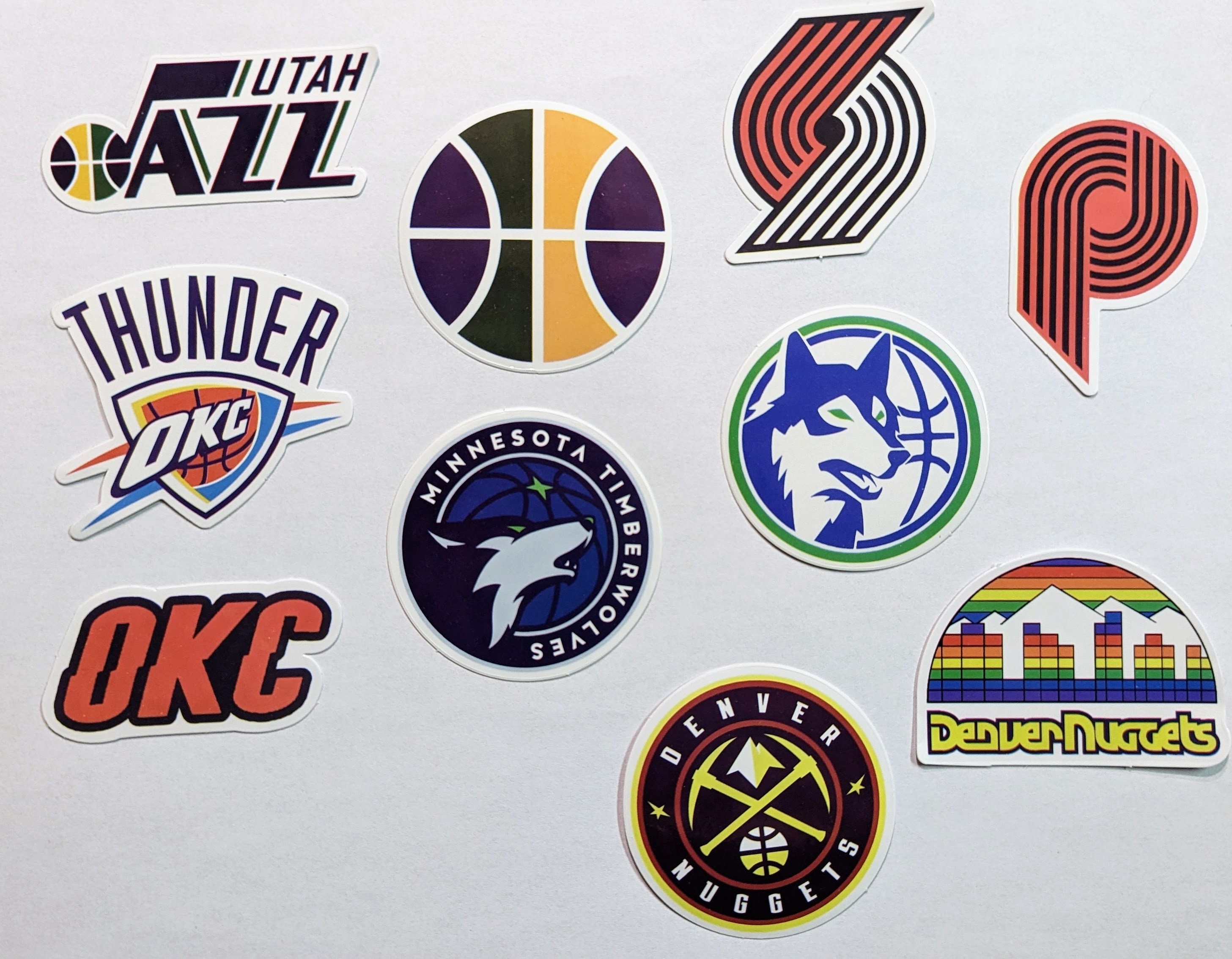 NBA Team Stickers sold by Unit - Etsy