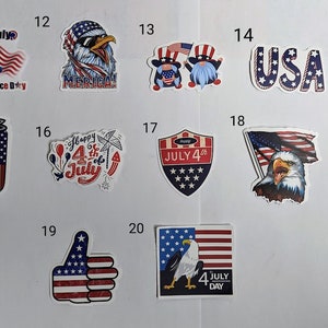 USA Patriotic Stickers (sold by Unit) - Etsy