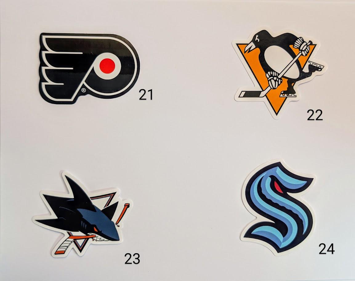 NHL Team Stickers - All 32 Teams Available - Etsy, image size:1153x911