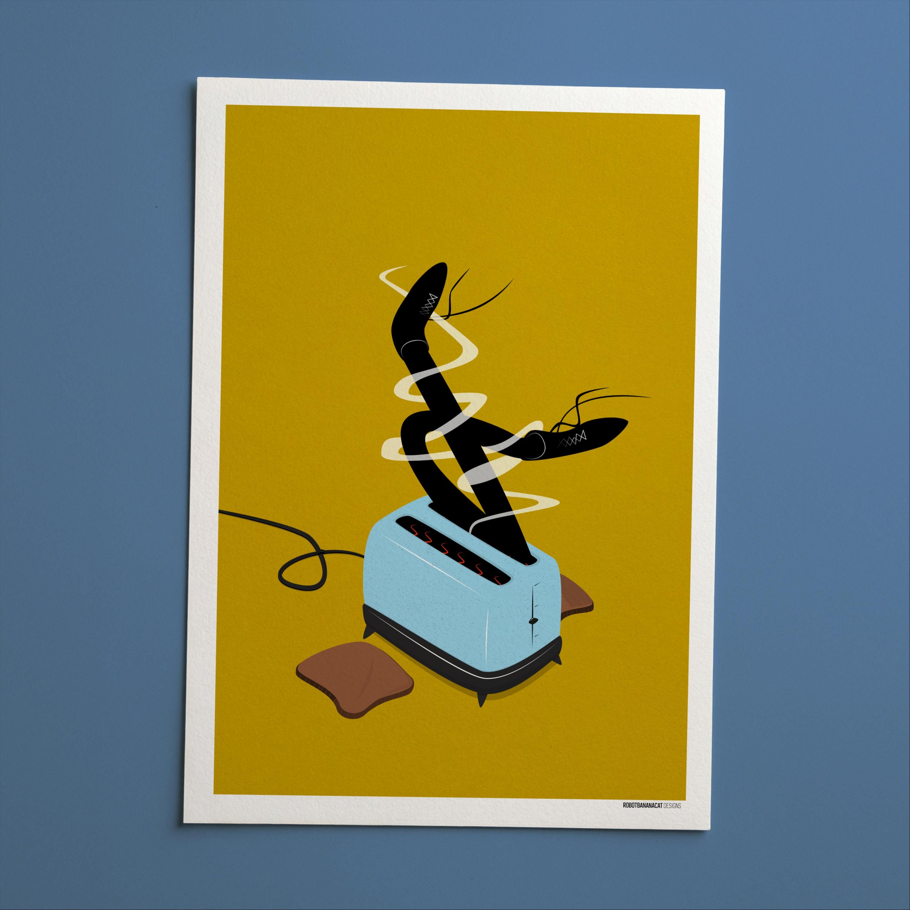 絵画 the toaster graphic art Legs in A Toaster Art Print: Funky Illustrated Retro Home Decor - Etsy
