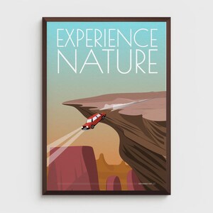 Natur erleben - Original gedruckte Illustration - Lustiges, seltsames Gedrucktes Kunstwerk - Outdoor Entdecker Vibes - Lustig, Funky, unfallanfälliges Design
