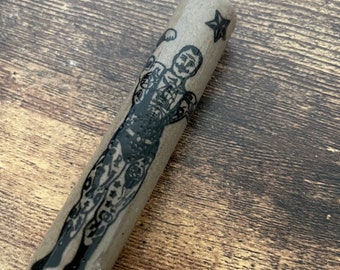 Tattooed Circus Performer | American Traditional Tattoo Inspired Chillum*limited edition*