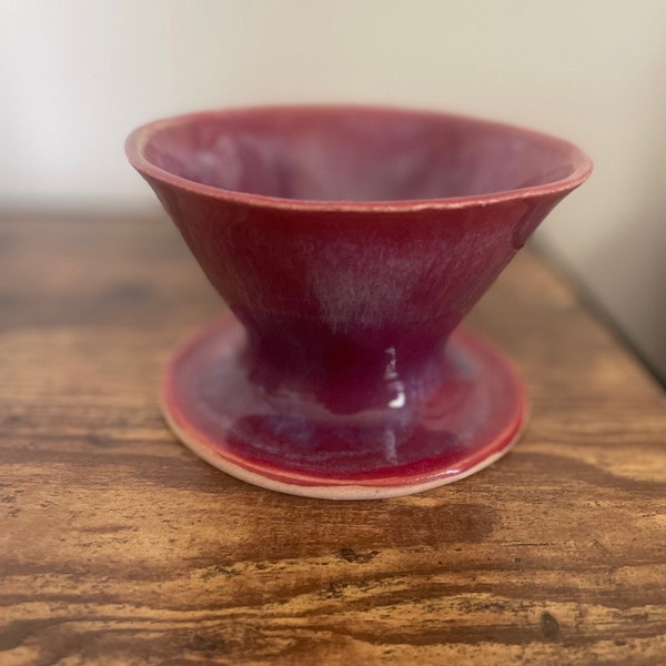 Sangria Colored Coffee Dripper | Handmade Pottery