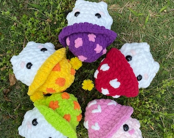 Cute Mushroom Plush, Customizable Chonky Mushroom Boi Plushie, Crochet Plush Amigurumi, Chunky Mushie, Mystery, Cottagecore, Mushroomcore