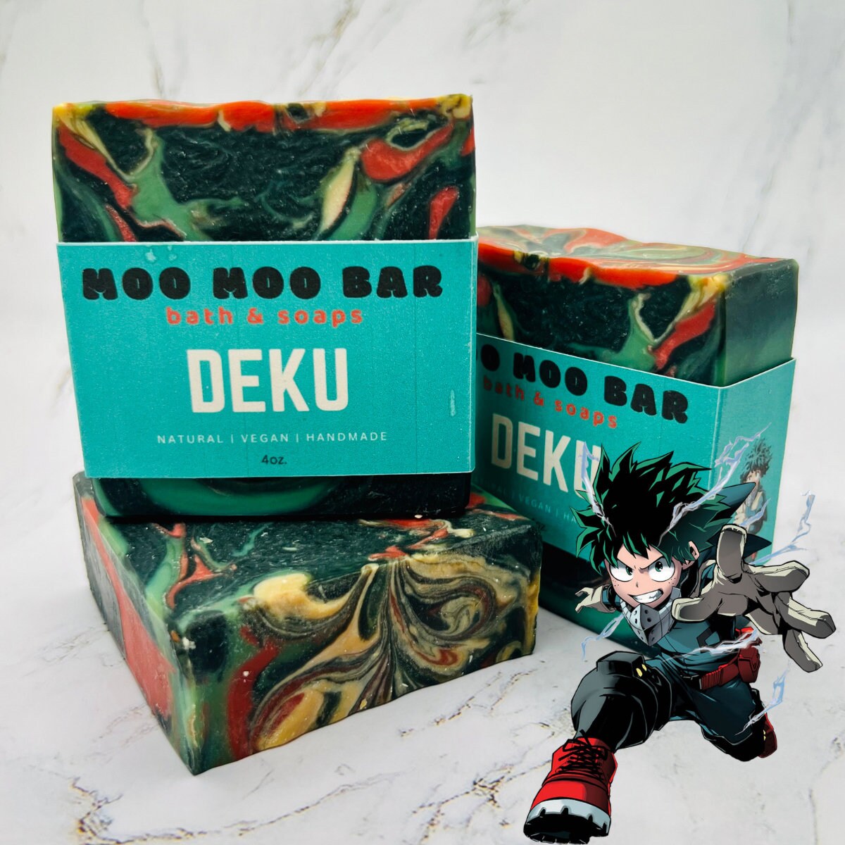Deku Inspired Soap Anime Soap Midoriya Handmade Soap Bar Etsy