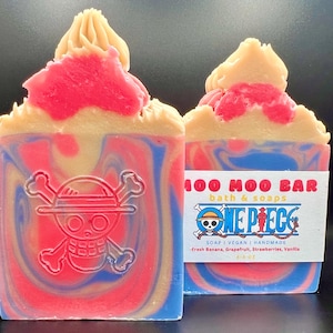 One Piece inspired soap, Anime soap, Luffy, Zoro, Sanji, Usopp, Nami, Handmade Soap Bar, Body Soap, Vegan Soap, Cold Process Soap, Anime