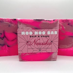Nezuko inspired soap, Anime soap, Demon Slayer, Handmade Soap Bar, Body Soap, Natural, Vegan Soap, Cold Process Soap, Anime, NEZUKO