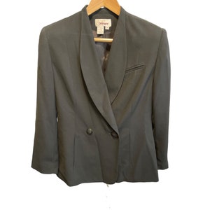 Vintage jaren '90 Y2K Worthington Zwarte Double Breasted Blazer Sz 10P