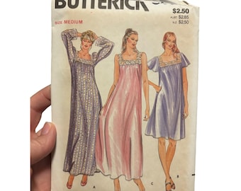 Vintage Butterick 3559 Misses Nightgown 8 Wzór do szycia Rozmiar średni Retro