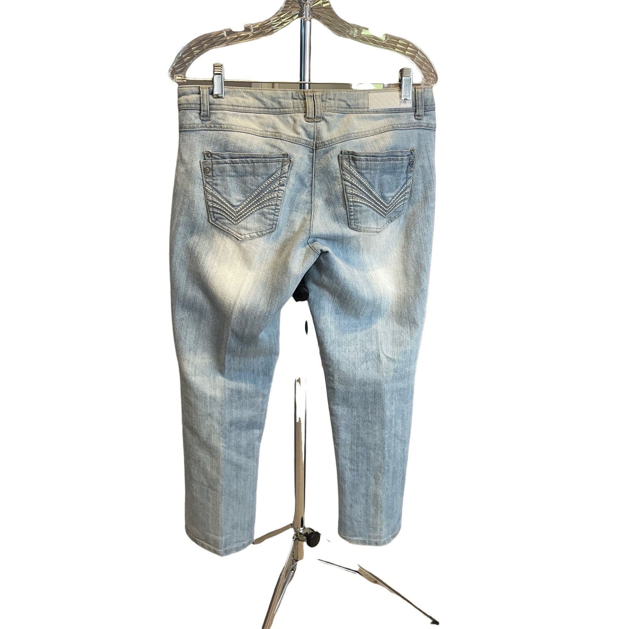 VINTAGE 90s Y2K Cropped Ankle Low Rise Faded Straight Leg Jeans