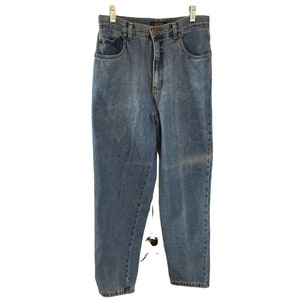 VINTAGE 90s Mom Cotton Straight Leg Easy Fit Bill Blass Medium WashJeans Sz 10
