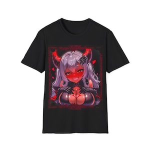 Unisex Lewd Ecchi Hanime Anime Demon Girl Succubus Shirt